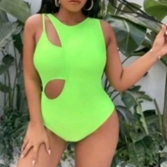NWOT Lime green swimsuit - Picture 1 of 5